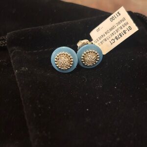 Lagos Diamond and Blue Caviar Ceramic and Earrings- Retail $1100